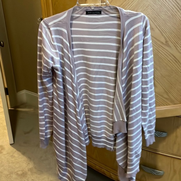 Bajee collection grey and white sweater jacket size large - Picture 5 of 9